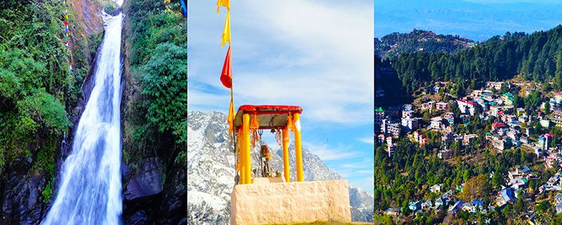 Bhagsu waterfall in Dharamsala