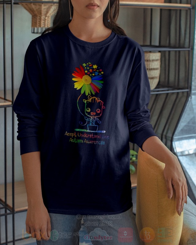Accpt Understand Love Autism Awareness Flower Hoodie Accpt Understand Love Autism Awareness Flower Hoodie