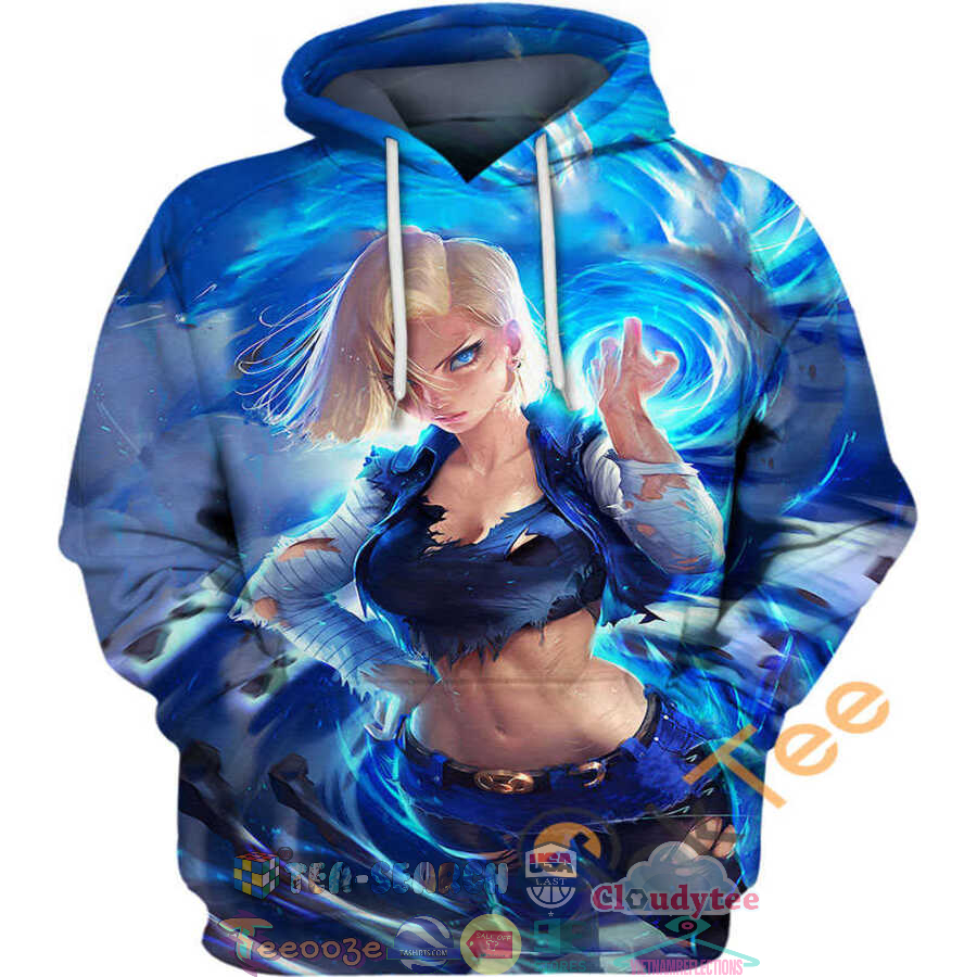 Android 18 Dragon Ball Hoodie 3D Android 18 Dragon Ball Hoodie 3D