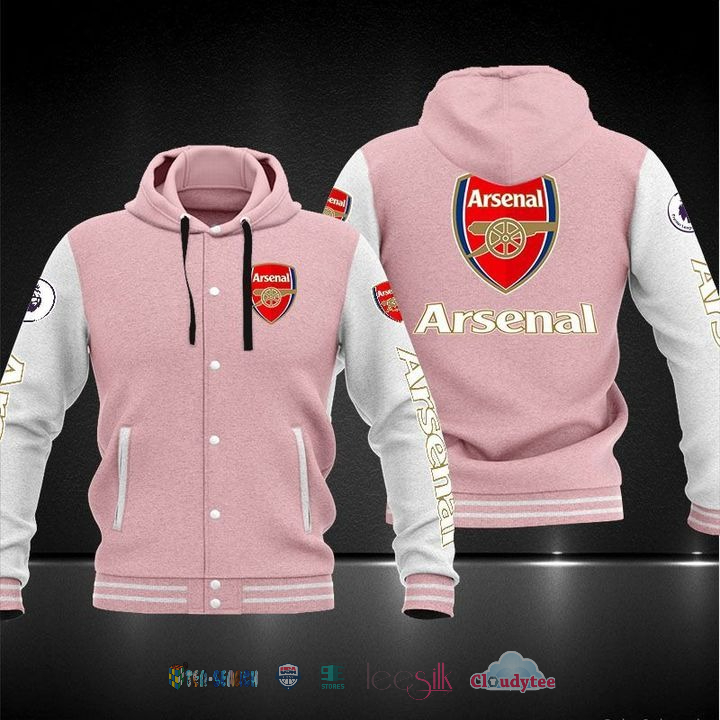 Arsenal F.C Baseball Hoodie Jacket Arsenal F.C Baseball Hoodie Jacket