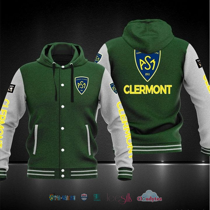 Asm Clermont Auvergne Baseball Hoodie Jacket Asm Clermont Auvergne Baseball Hoodie Jacket