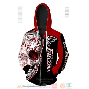 Atlanta Falcons Nfl Skull 3D Hoodie