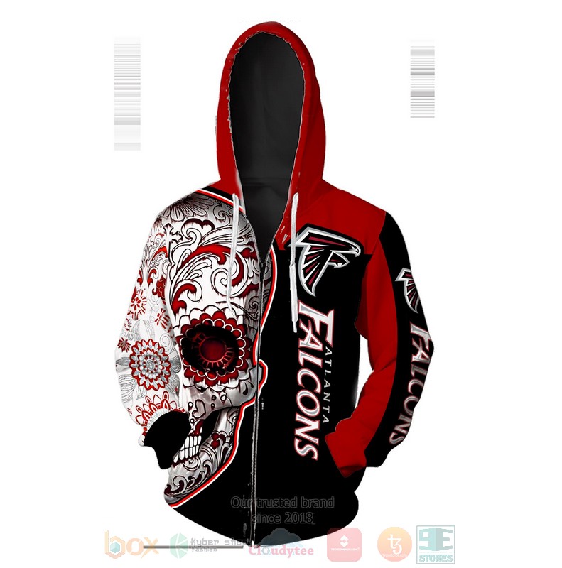 Atlanta Falcons Nfl Skull 3D Hoodie Atlanta Falcons Nfl Skull 3D Hoodie