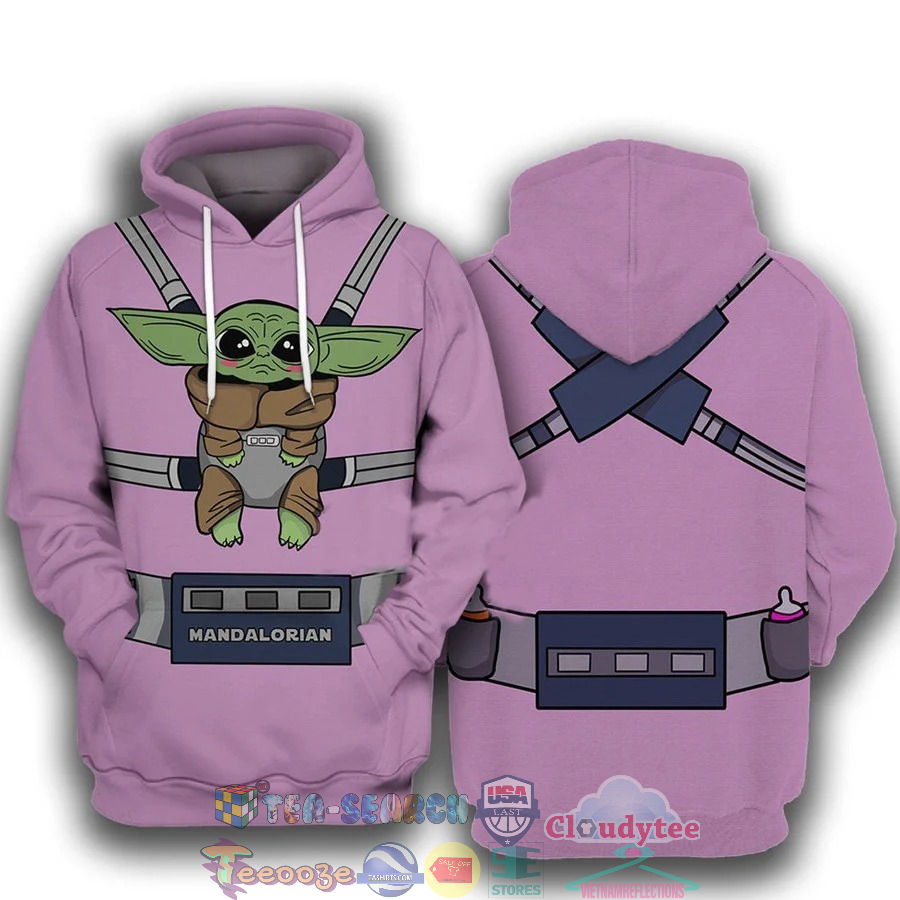 Baby Yoda Mando Carrier 3D Hoodie Baby Yoda Mando Carrier 3D Hoodie
