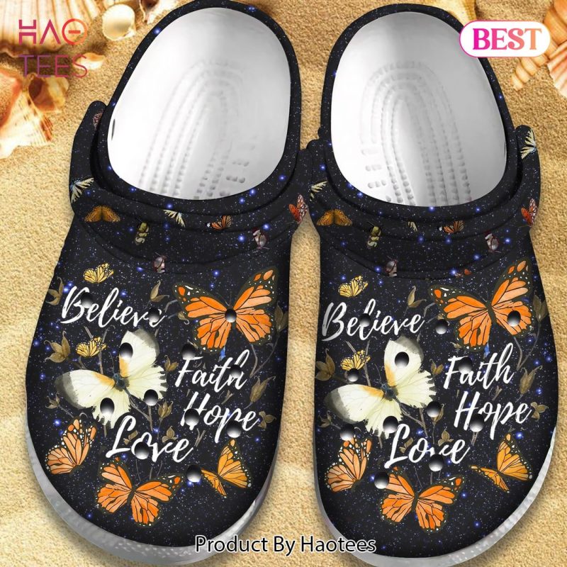 Believe Faith Hope Love Shoes – Butterfly Custom Shoes Gift For Women Girl Grandma Mother Daughter Sister Believe Faith Hope Love Shoes – Butterfly Custom Shoes Gift For Women Girl Grandma Mother Daughter Sister