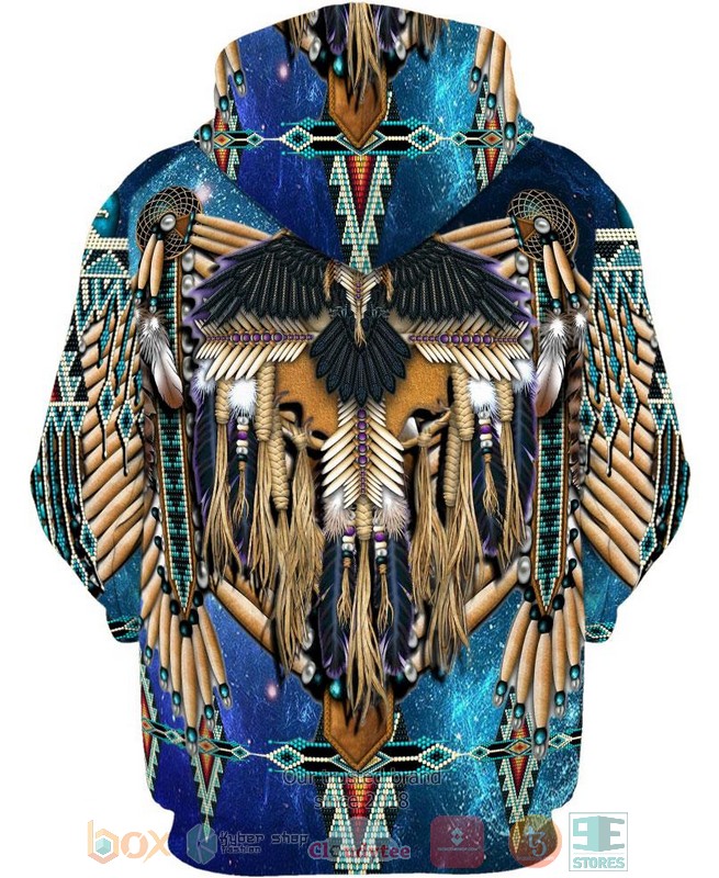 Billed-Crow-Fringed-Motifs-3D-Shirt-Hoodie-3