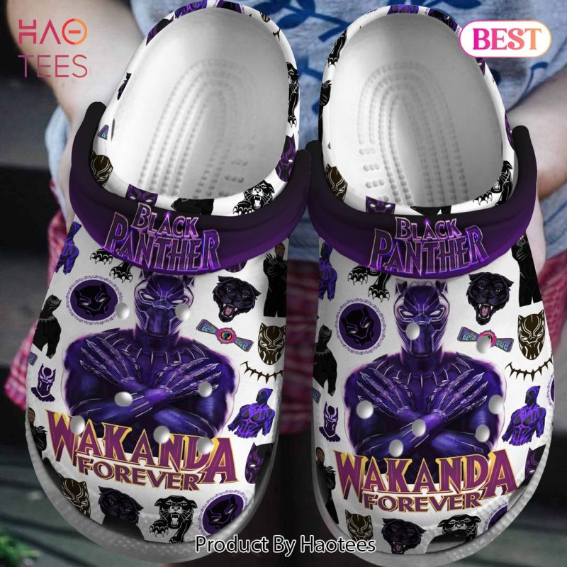 Black Panther Movie Crocs Crocband Clogs Shoes Comfortable For Men Women and Kids Black Panther Movie Crocs Crocband Clogs Shoes Comfortable For Men Women and Kids