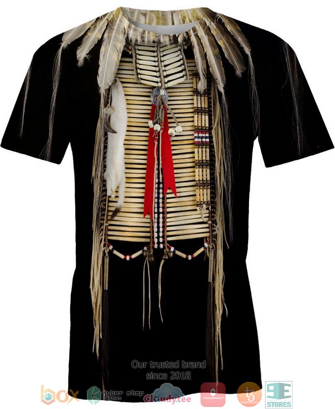 Black-Pattern-Feather-3D-Shirt-Hoodie-2