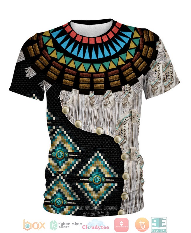 Black Pattern Native American 3D Shirt Black Pattern Native American 3D Shirt