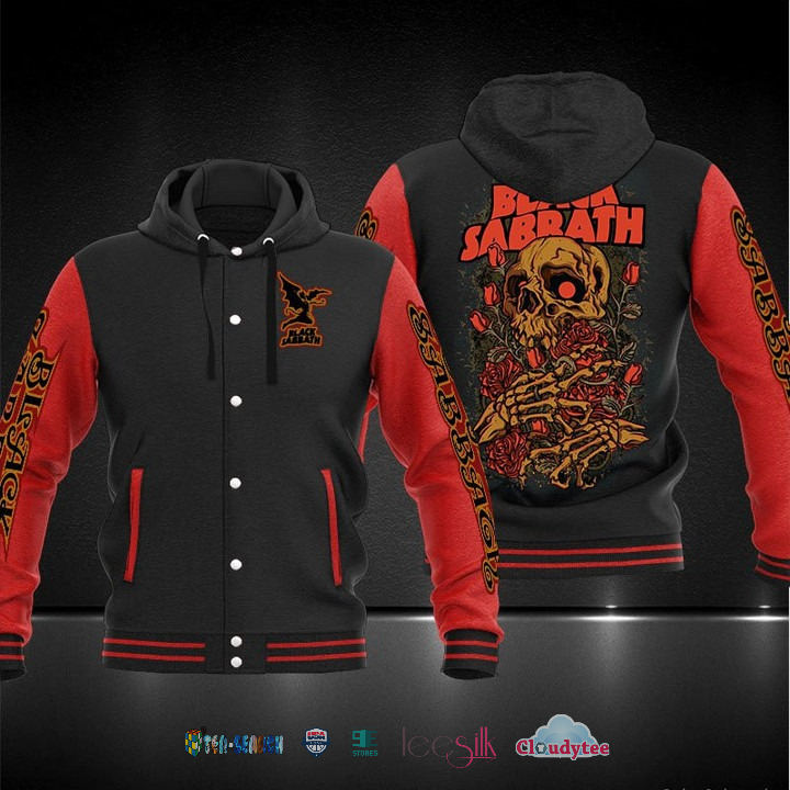 Black-Sabbath-Skull-And-Rose-Baseball-Hoodie-Jacket-3
