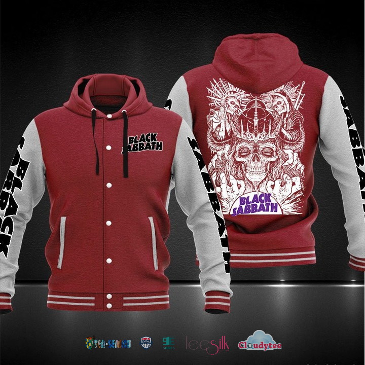 Black Sabbath Skull Baseball Hoodie Jacket Black Sabbath Skull Baseball Hoodie Jacket