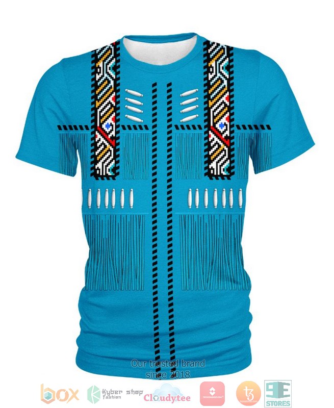 Blue Native Pattern 3D Shirt Blue Native Pattern 3D Shirt