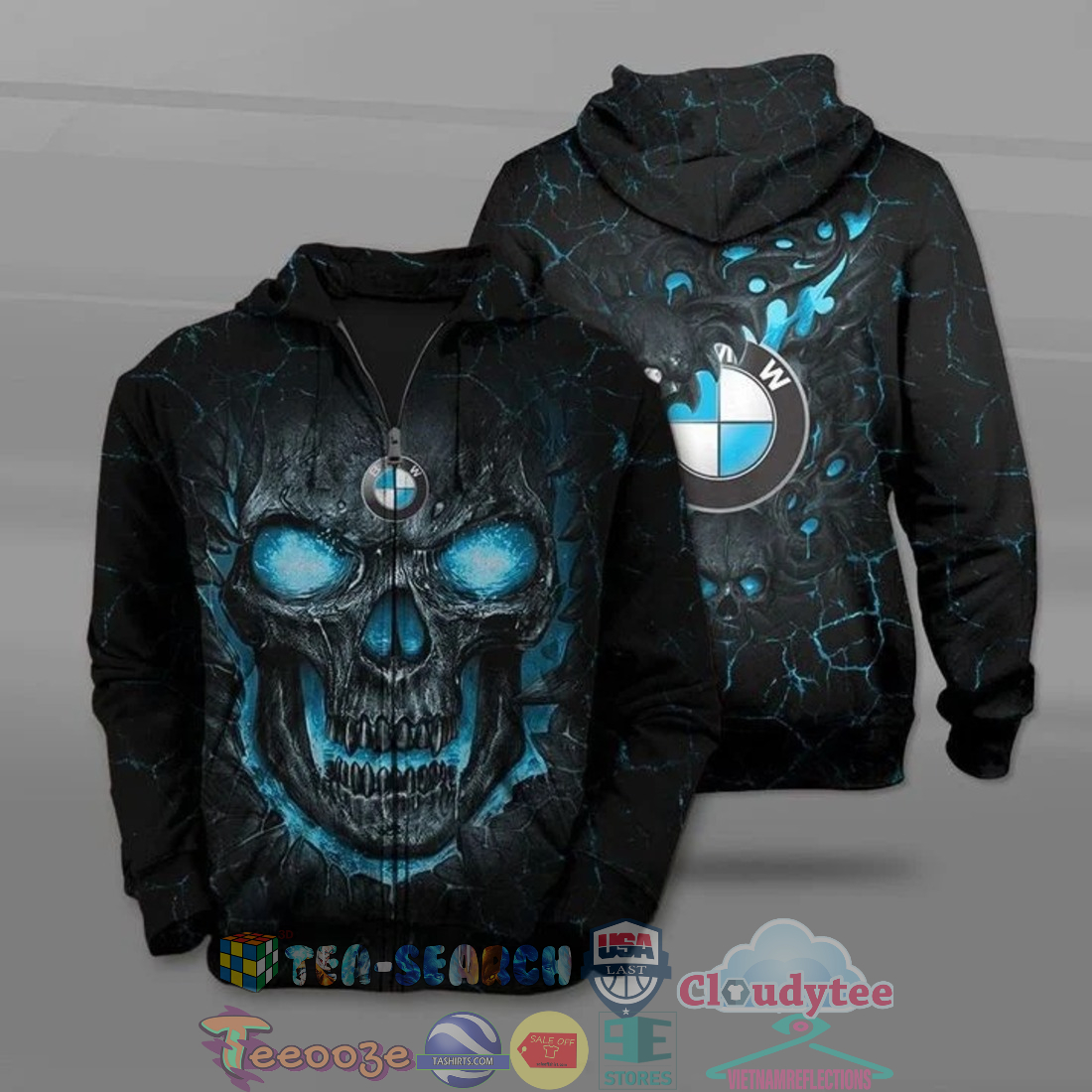 Bmw Skull Ver 2 All Over Printed T-Shirt Hoodie Bmw Skull Ver 2 All Over Printed T-Shirt Hoodie