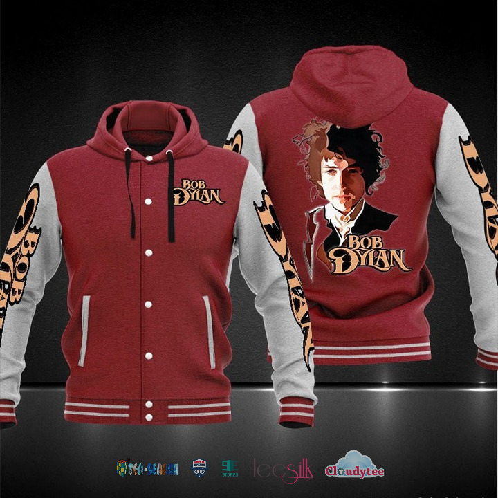 Bob Dylan Baseball Hoodie Jacket Bob Dylan Baseball Hoodie Jacket
