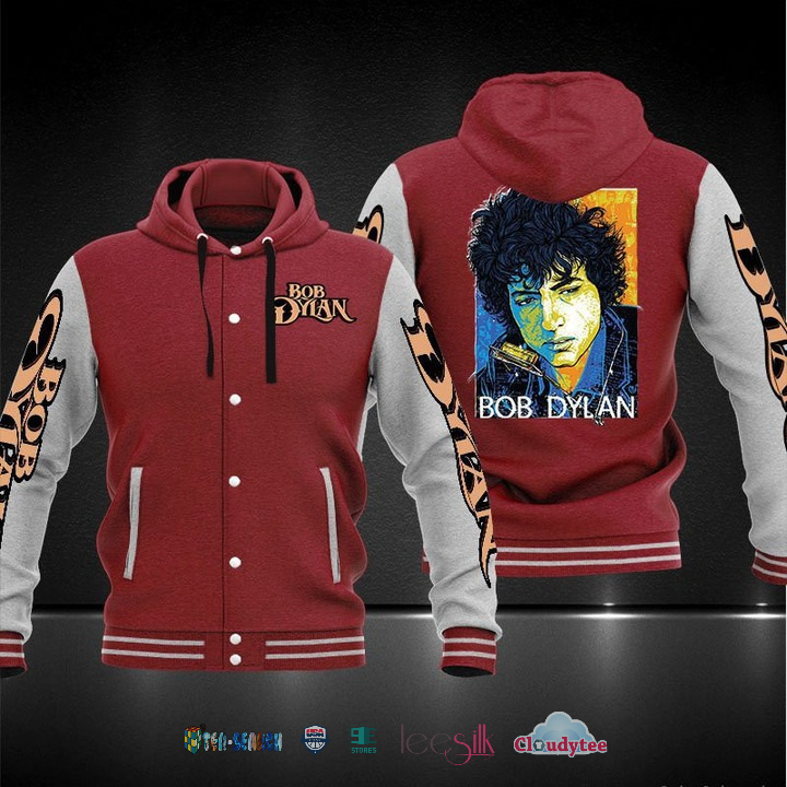 Bob Dylan Vintage Baseball Hoodie Jacket Bob Dylan Vintage Baseball Hoodie Jacket