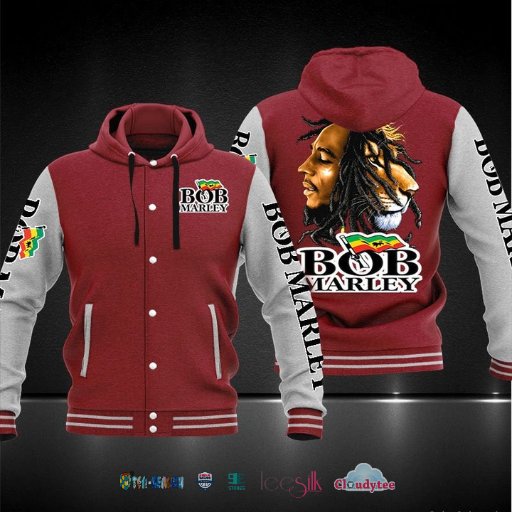 Bob Marley And Lion Baseball Hoodie Jacket Bob Marley And Lion Baseball Hoodie Jacket