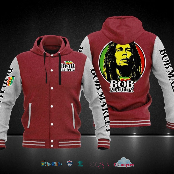 Bob Marley Baseball Hoodie Jacket Bob Marley Baseball Hoodie Jacket