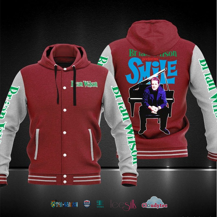 Brian Wilson Preforms Baseball Hoodie Jacket Brian Wilson Preforms Baseball Hoodie Jacket