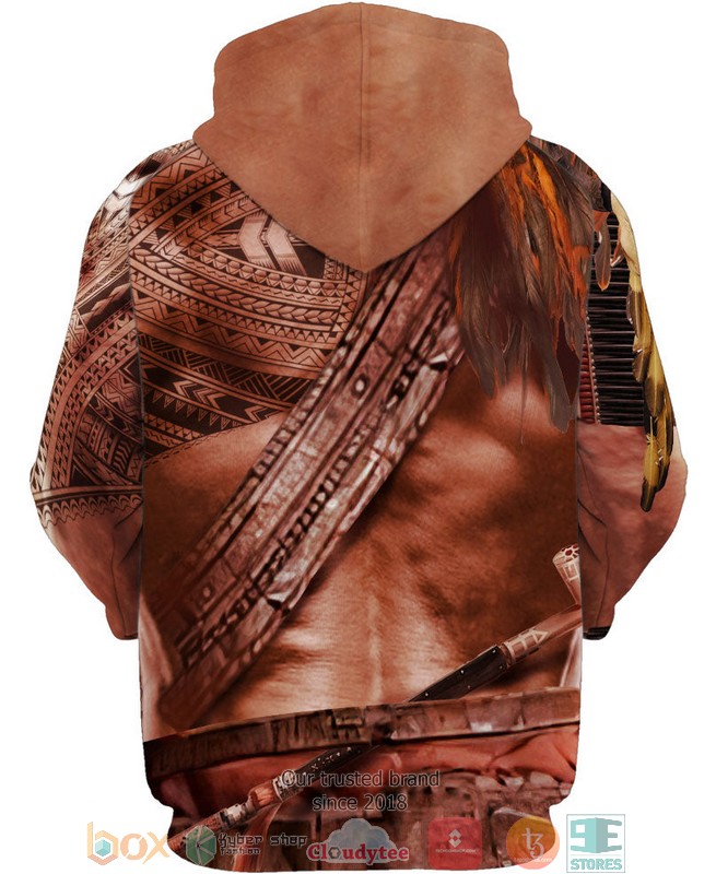 Brown-Motif-Native-American-3D-Shirt-Hoodie-2