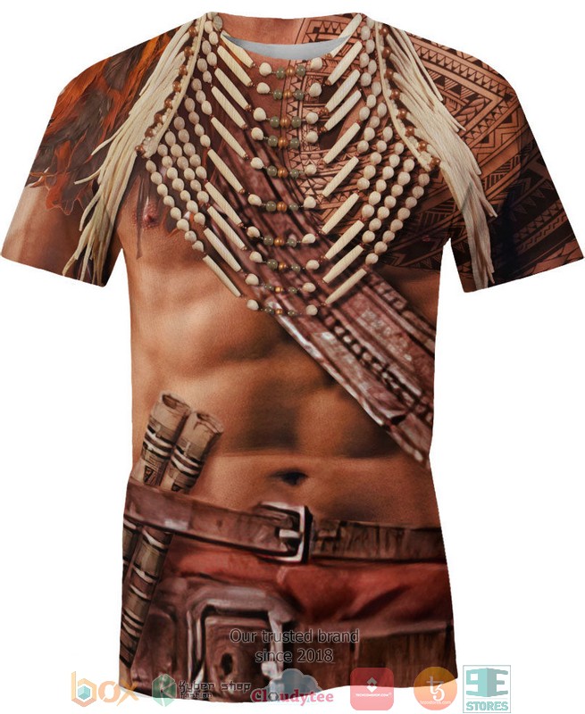 Brown-Motif-Native-American-3D-Shirt-Hoodie-3
