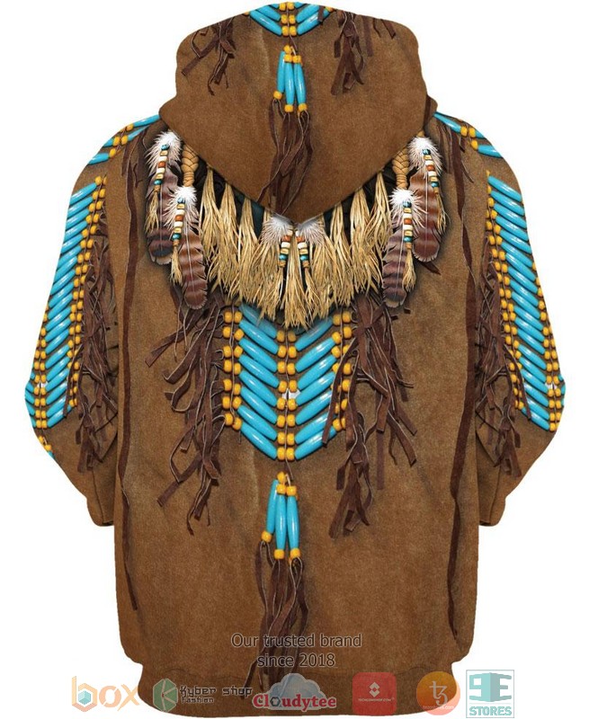 Brown-Native-Pattern-3D-Shirt-Hoodie-3