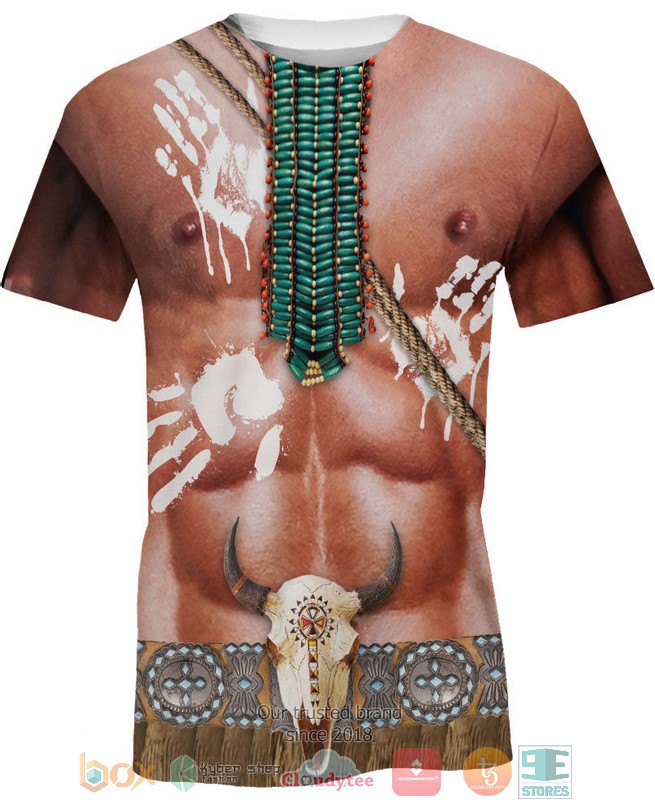 Brown-Skin-Pattern-Native-American-3D-Shirt-Hoodie-3