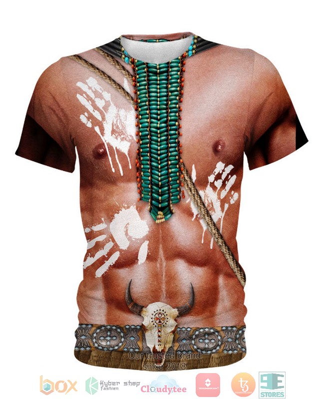 Brown Skin Pattern Native American 3D Shirt Brown Skin Pattern Native American 3D Shirt