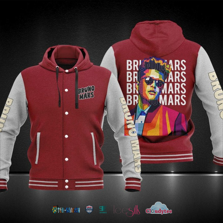 Bruno Mars Coloful Baseball Hoodie Jacket Bruno Mars Coloful Baseball Hoodie Jacket