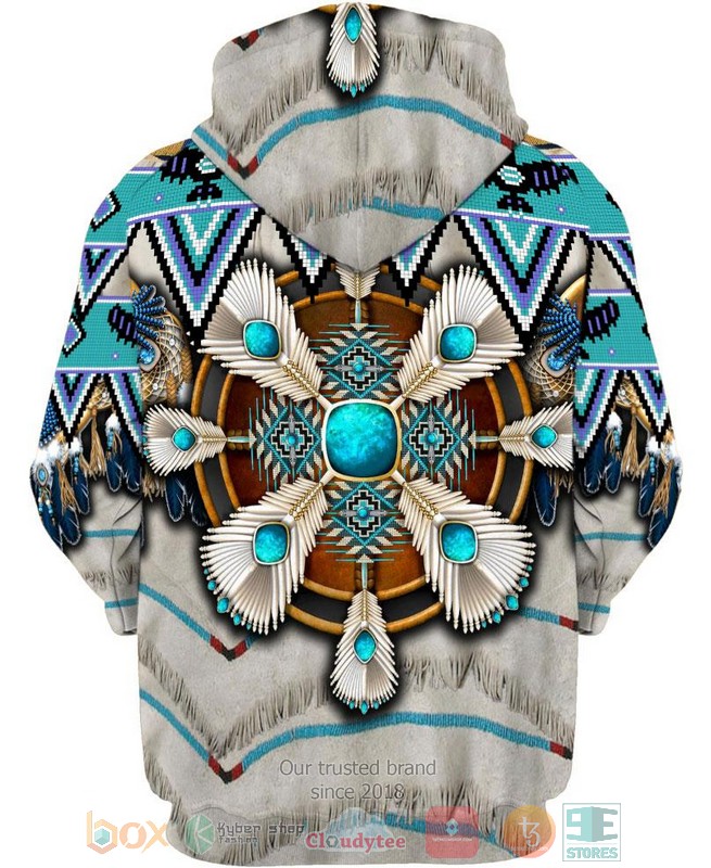 Butterfly-And-Buffalo-Skull-3D-Shirt-Hoodie-3