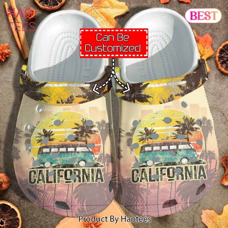 California Beach Summer Vintage clog Shoes Custom Exclusive California Beach Summer Vintage clog Shoes Custom Exclusive