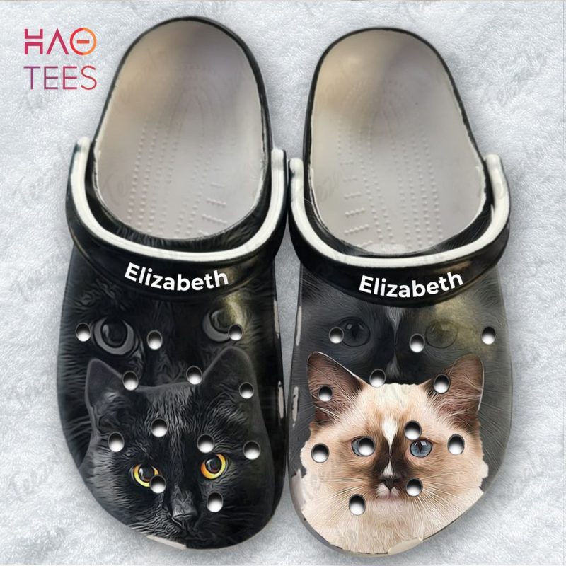 Cat Personalized Clogs Shoes With Beautiful Eyes Cat Personalized Clogs Shoes With Beautiful Eyes
