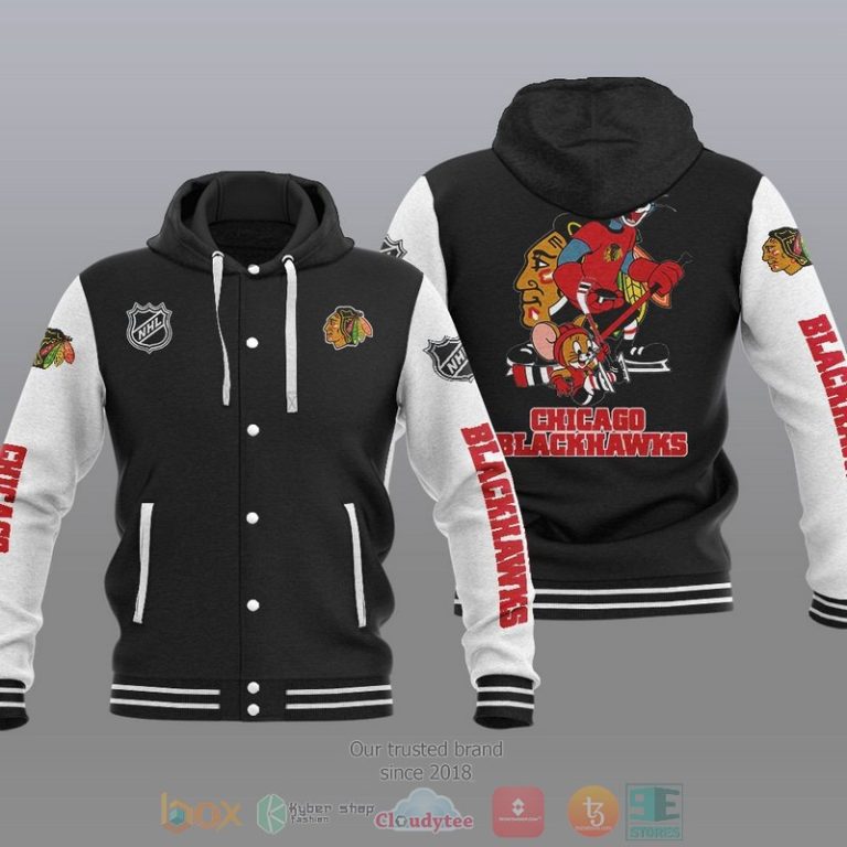Chicago-Blackhawks-Nhl-Tom-And-Jerry-Baseball-Hoodie-Jacket-1