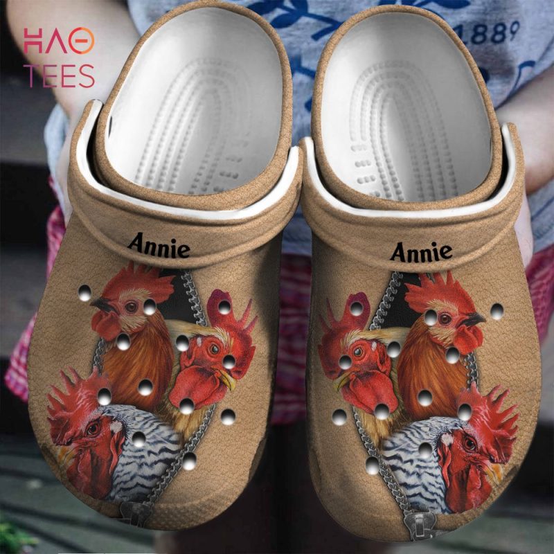 Chicken On Zipper Personalized Clogs Shoes Chicken On Zipper Personalized Clogs Shoes