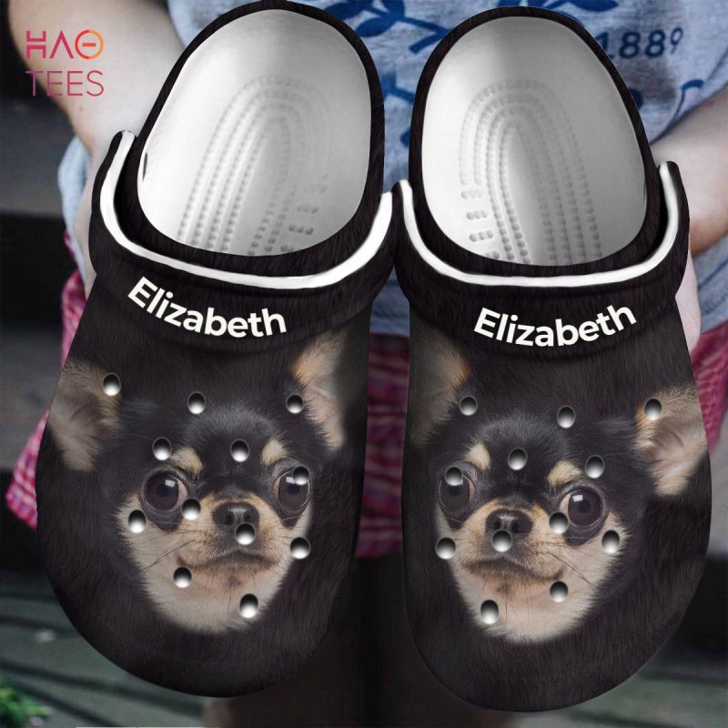 Chihuahua Head Personalized Clogs Shoes With Your Name Chihuahua Head Personalized Clogs Shoes With Your Name