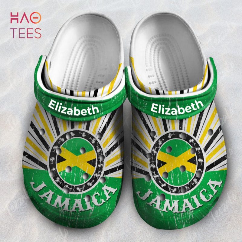 Circle Jamaica Flag Symbols Personalized Clogs Shoes Circle Jamaica Flag Symbols Personalized Clogs Shoes