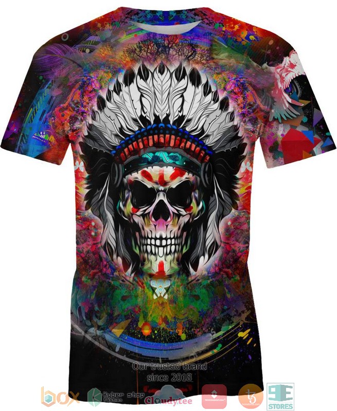 Color-Native-Skull-3D-Shirt-Hoodie-2