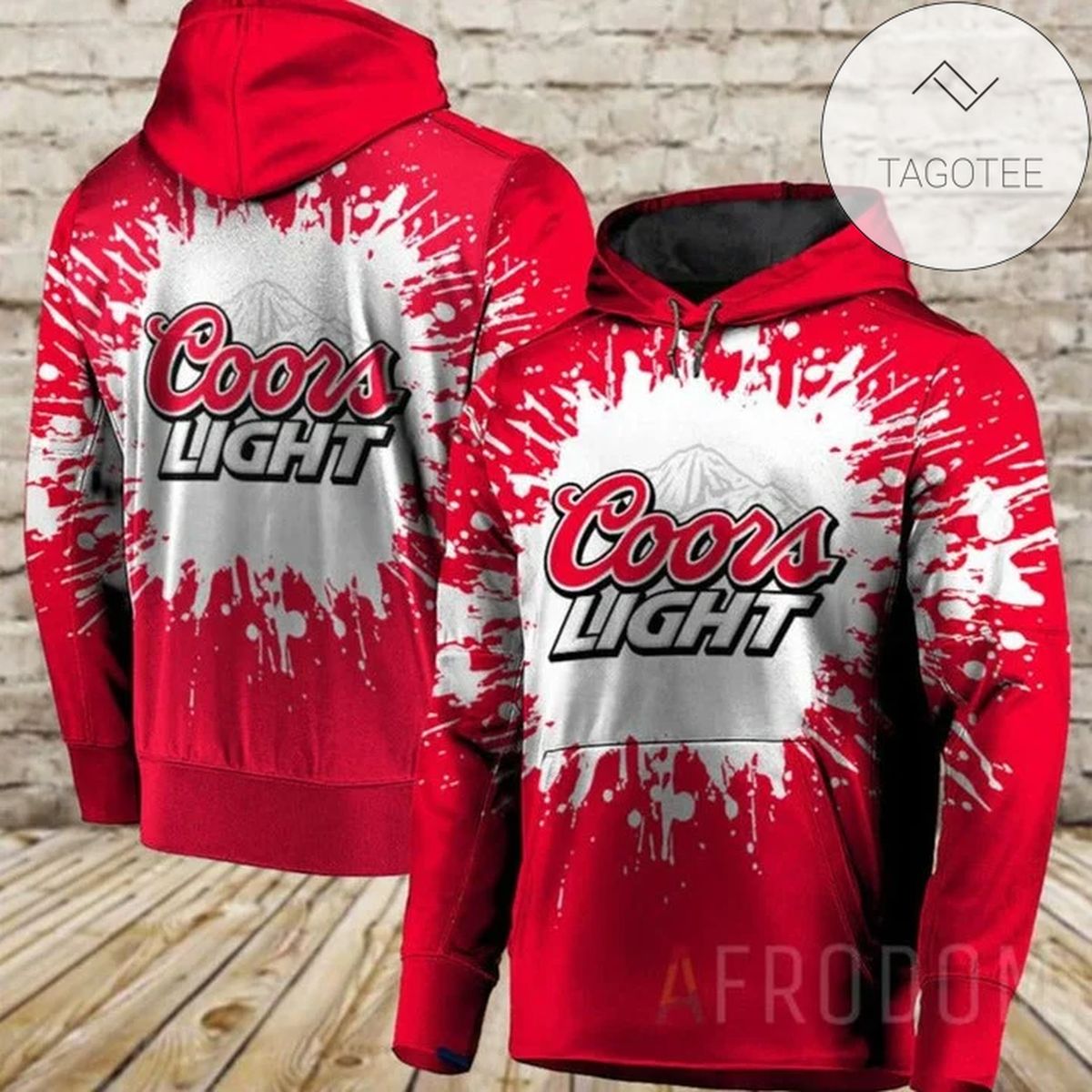 Coors Light Red All Over Print Hoodie Hot Sale 2024