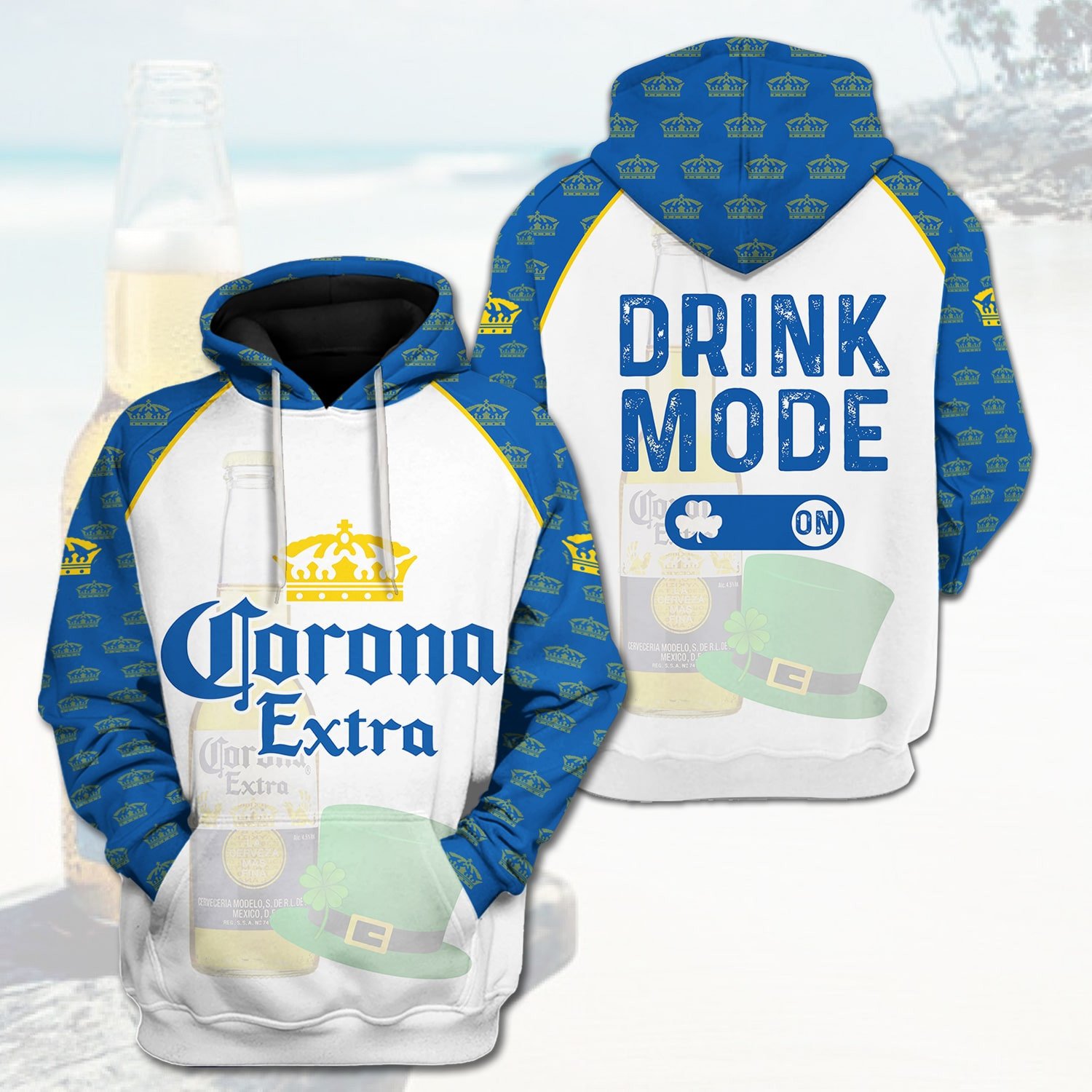 Corona Extra Drink Mode 3D Hoodie Corona Extra Drink Mode 3D Hoodie