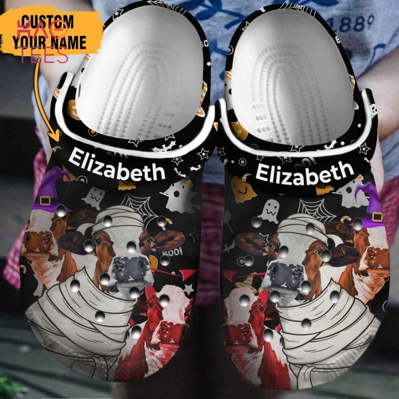 Cow Halloween Personalized Clogs Shoes Cow Halloween Personalized Clogs Shoes