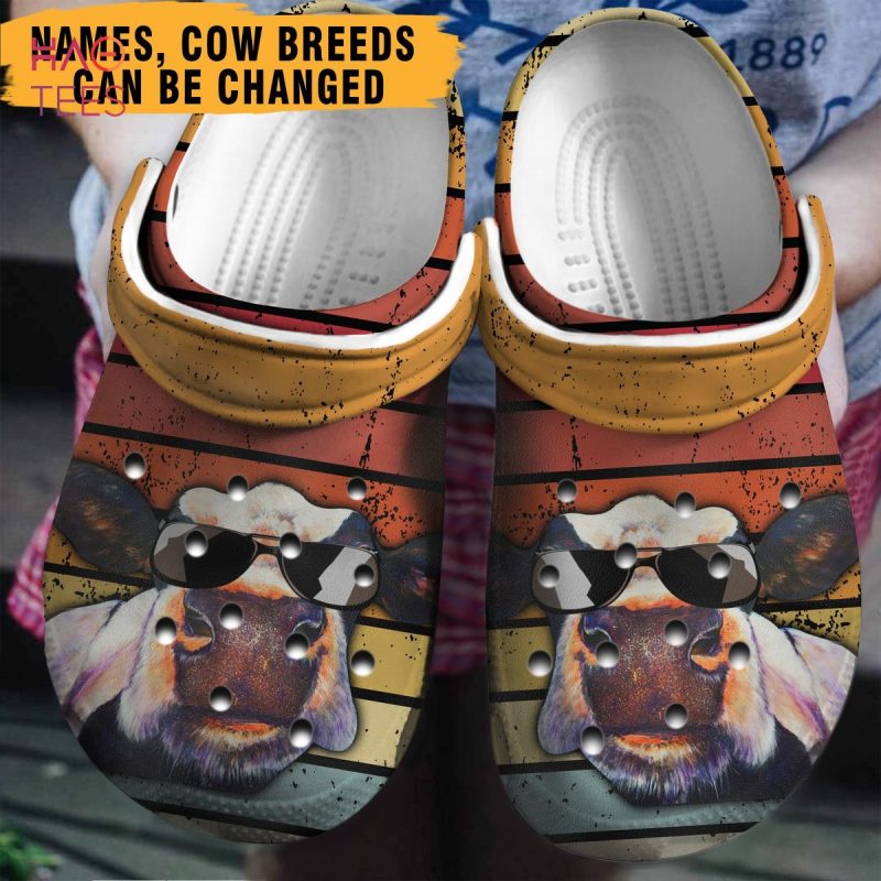 Cow Vintage Personalized Clogs Shoes Cow Vintage Personalized Clogs Shoes