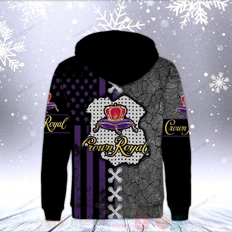 Crown Royal American Flag Fleece Zip Hoodie Crown Royal American Flag Fleece Zip Hoodie