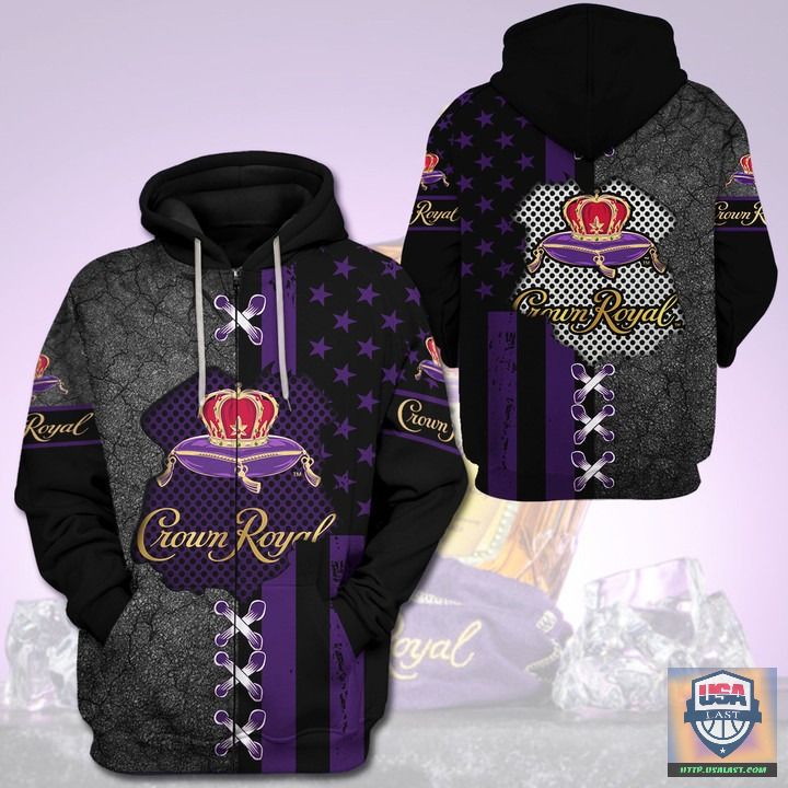 Crown Royal Us Flag 3D All Over Print Hoodie T-Shirt Crown Royal Us Flag 3D All Over Print Hoodie T-Shirt