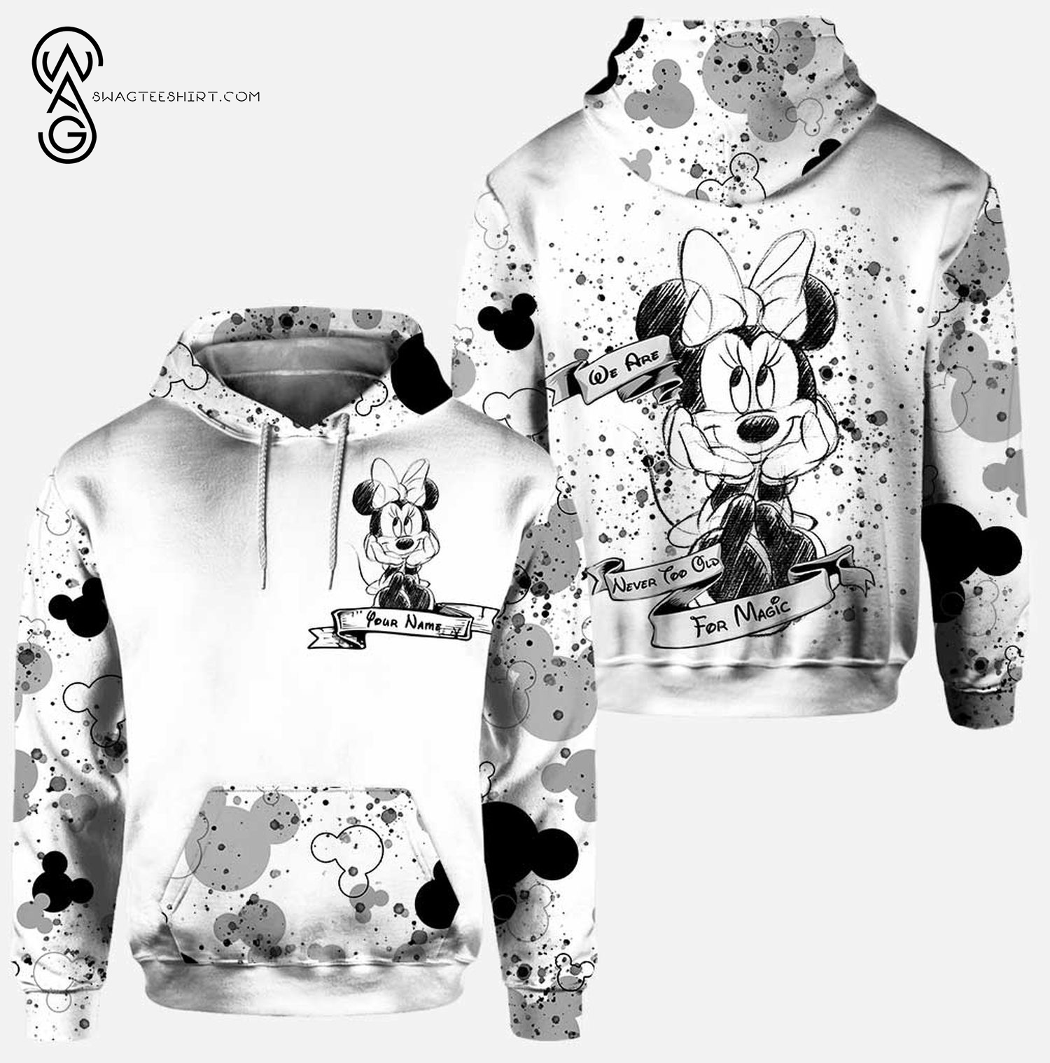 Custom-Minnie-Mouse-Drawing-Hoodie-And-Leggings-2