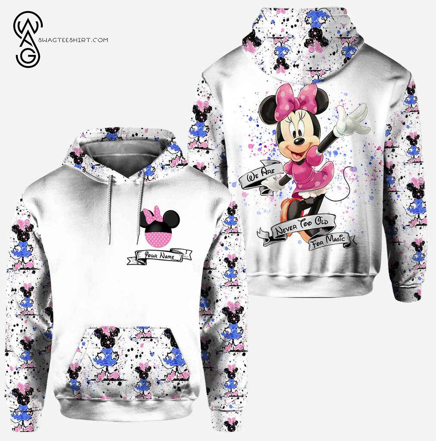 Custom-Minnie-Mouse-Watercolor-Hoodie-And-Leggings-2
