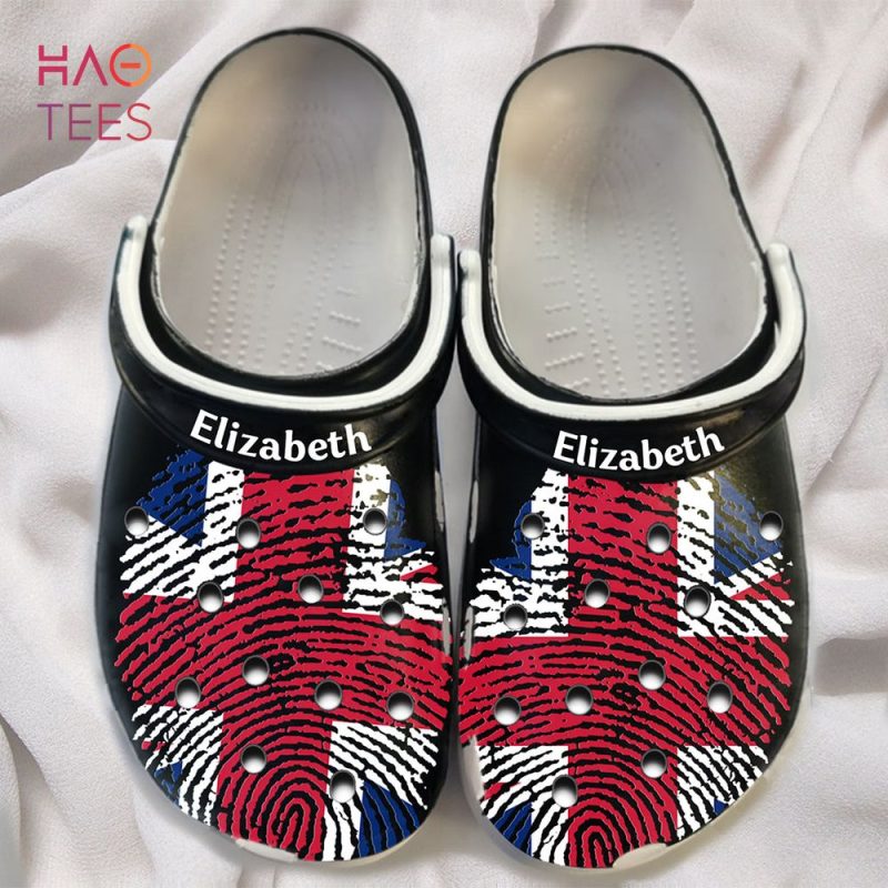 DNA UK Flag UK Gift Personalized Clogs Shoes DNA UK Flag UK Gift Personalized Clogs Shoes