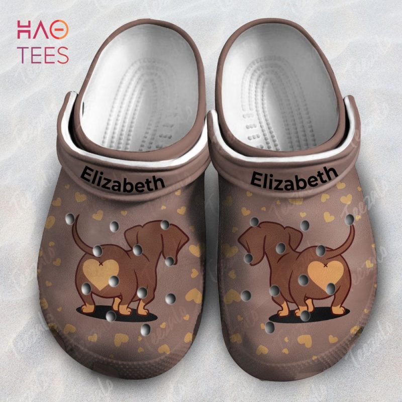 Dachshund Butt Personalized Clogs Shoes Dachshund Butt Personalized Clogs Shoes
