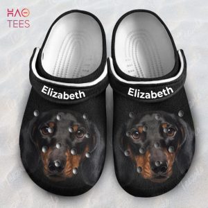 Dachshund Head Personalized Clogs Shoes With Your Name