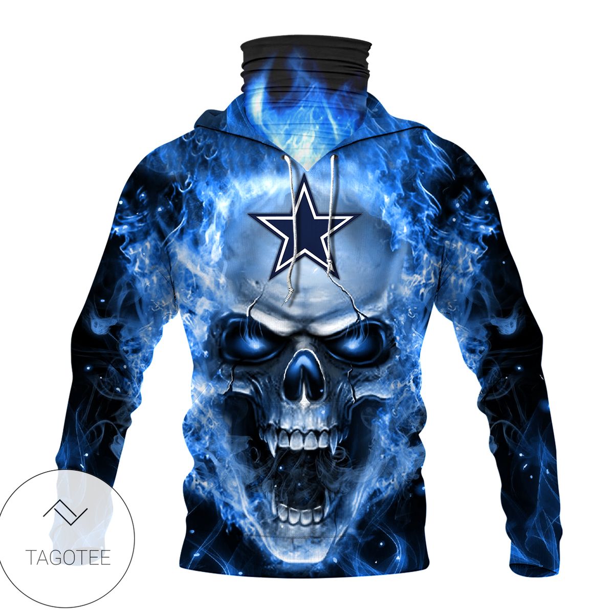 Dallas Cowboys Skull Fire Mask Hoodie Dallas Cowboys Skull Fire Mask Hoodie