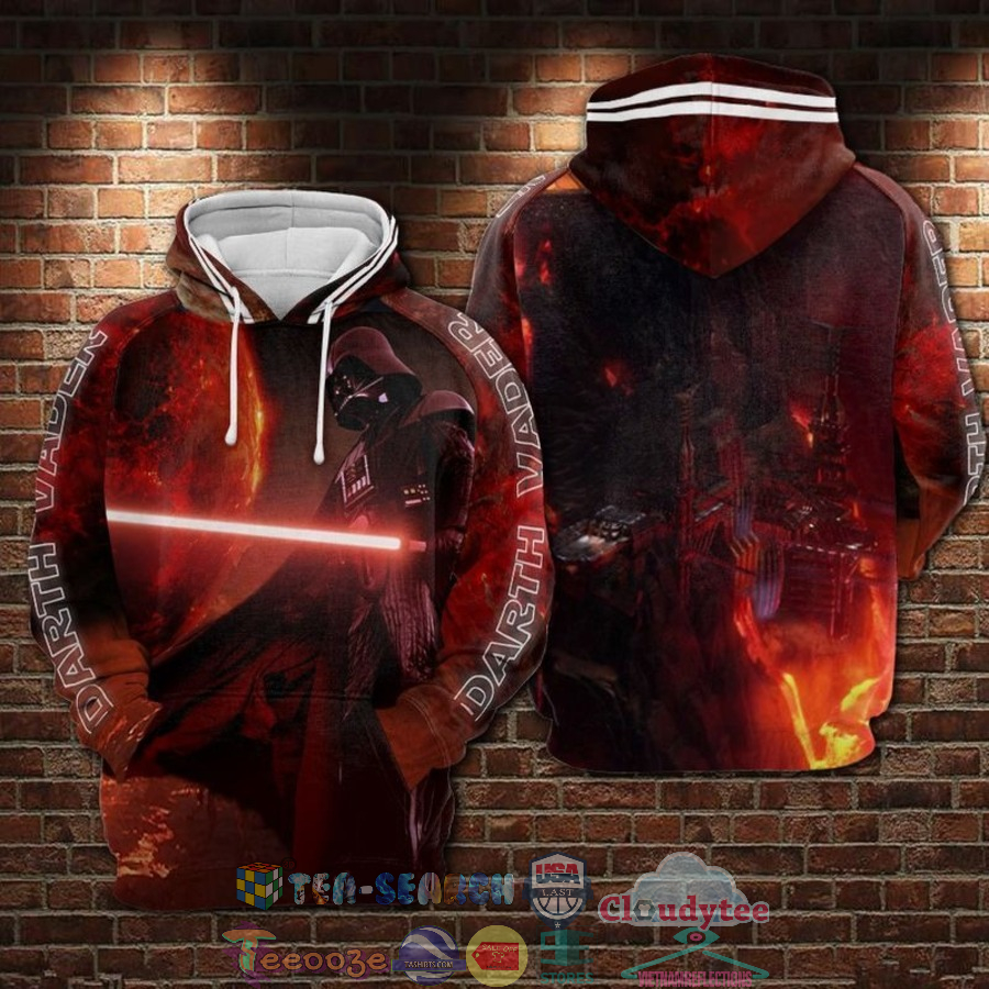 Darth Vader On Mustafar 3D Hoodie Darth Vader On Mustafar 3D Hoodie