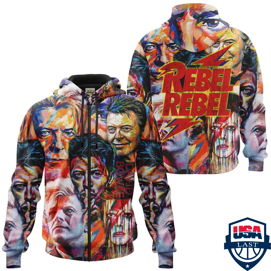 David Bowie Ver 8 3D Hoodie Apparel David Bowie Ver 8 3D Hoodie Apparel
